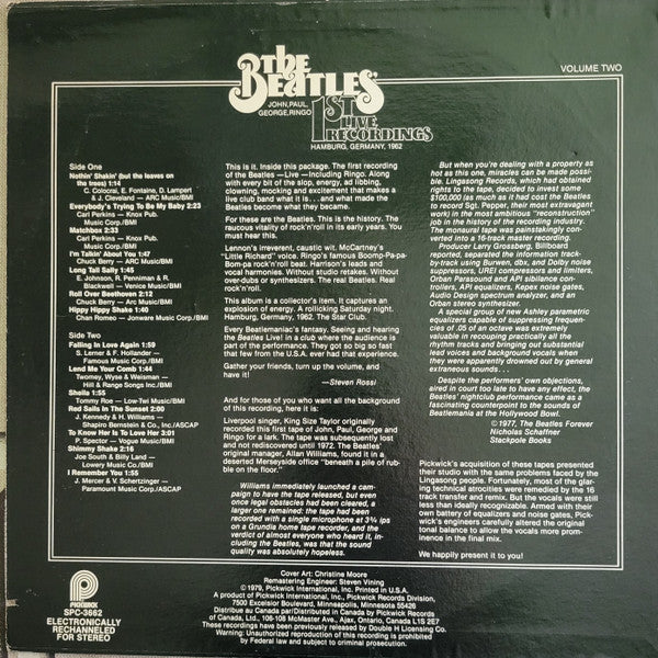The Beatles ‎– 1st Live Recordings (Volume Two)