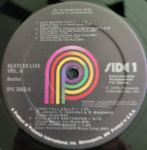 The Beatles ‎– 1st Live Recordings (Volume Two)