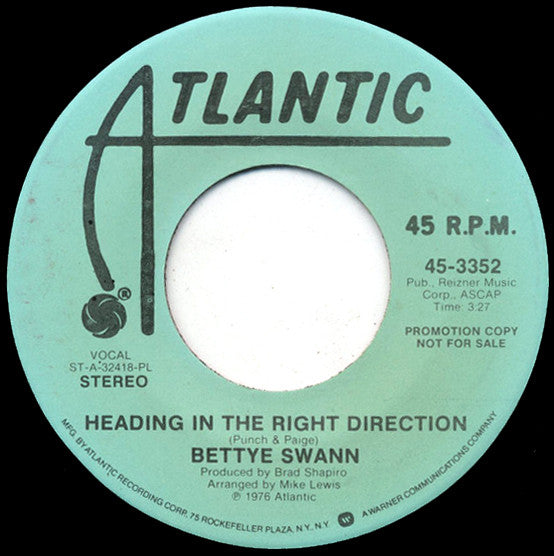 Bettye Swann ‎– Heading In The Right Direction