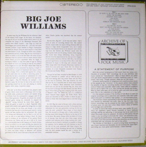 Big Joe Williams ‎– Big Joe Williams