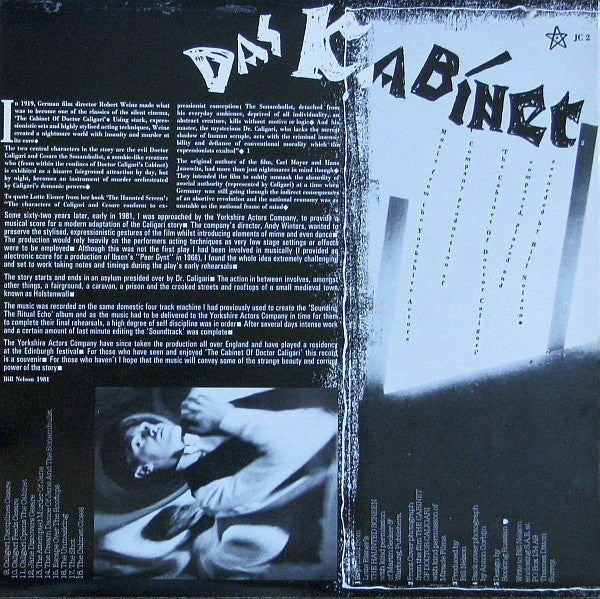 Bill Nelson ‎– Das Kabinett ('The Cabinet Of Doctor Caligari')