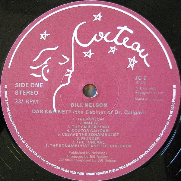 Bill Nelson ‎– Das Kabinett ('The Cabinet Of Doctor Caligari')