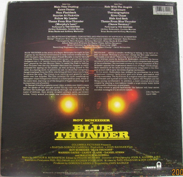 Arthur B. Rubinstein ‎– Blue Thunder (Music From The Original Motion Picture Soundtrack)