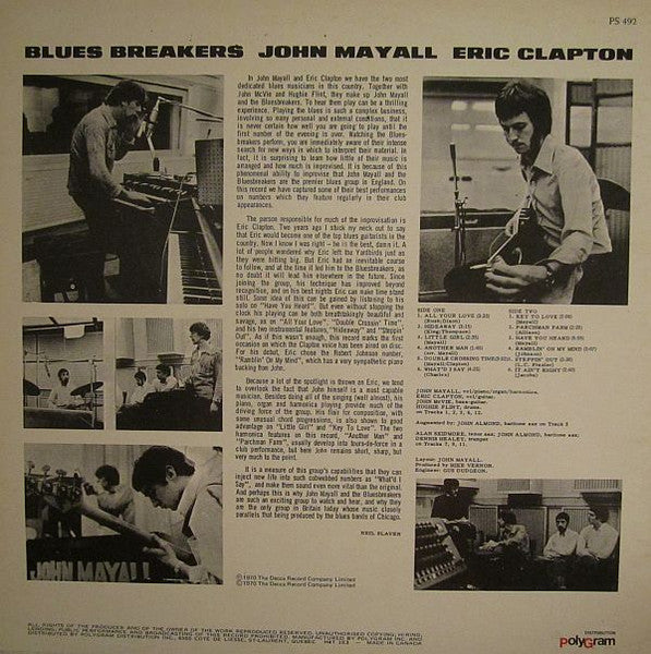 John Mayall With Eric Clapton ‎– Blues Breakers