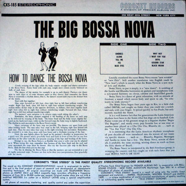 Bob Freedman And His Group ‎– The Big Bossa Nova