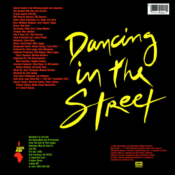 David Bowie and Mick Jagger ‎– Dancing In The Street