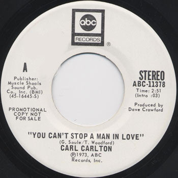 Carl Carlton ‎– You Can't Stop A Man In Love