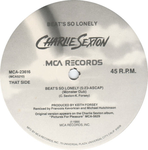 Charlie Sexton ‎– Beat's So Lonely