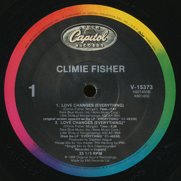 Climie Fisher ‎– Love Changes (Everything)