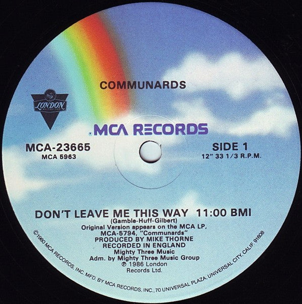 Communards With Sarah Jane Morris ‎– Don't Leave Me This Way