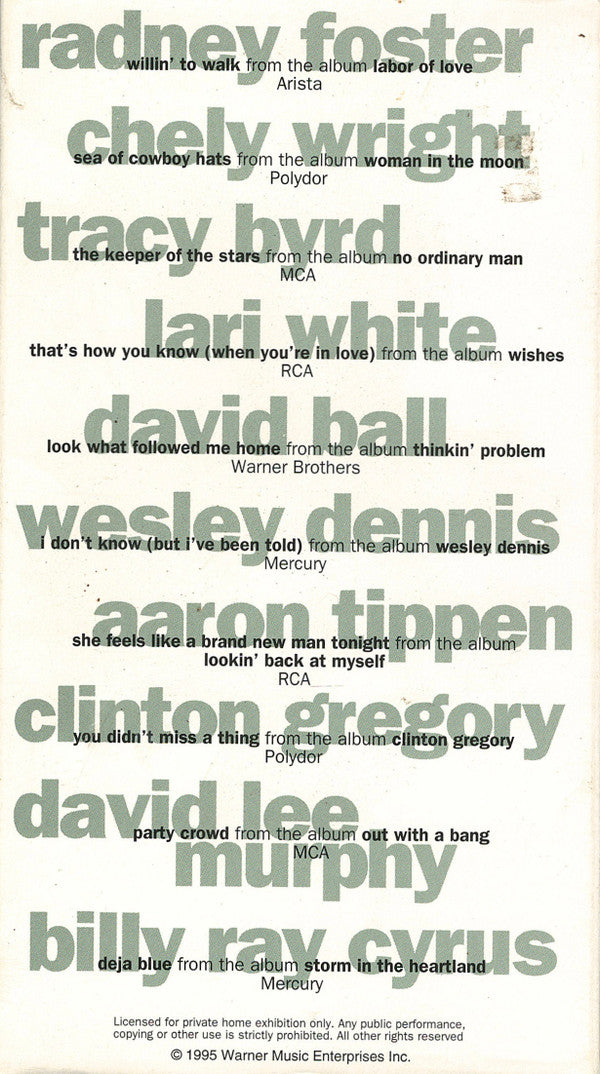Various ‎– Country Video Monthly - April 1995
