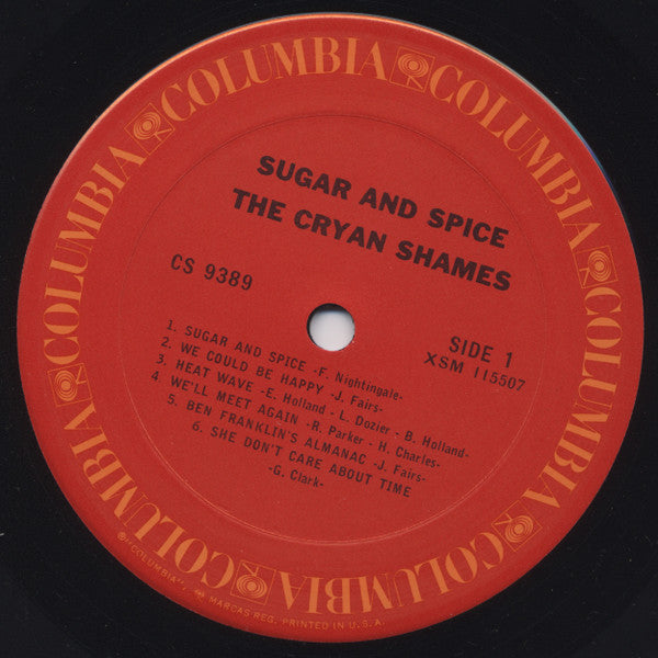 The Cryan' Shames ‎– Sugar & Spice