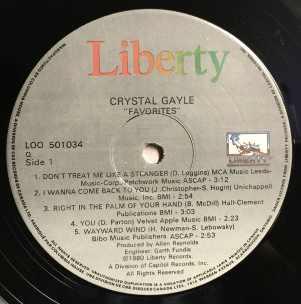 Crystal Gayle ‎– Favorites