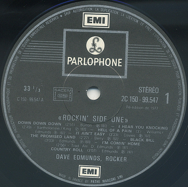 Dave Edmunds ‎– Dave Edmunds, Rocker: Early Works 1968/1972