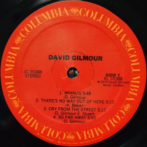 David Gilmour ‎– David Gilmour