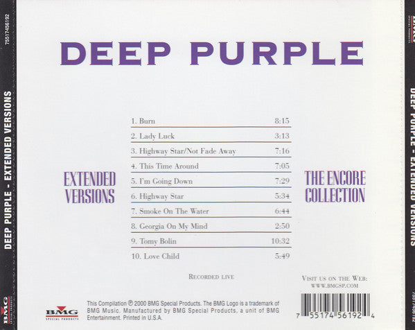 Deep Purple ‎– Extended Versions: The Encore Collection