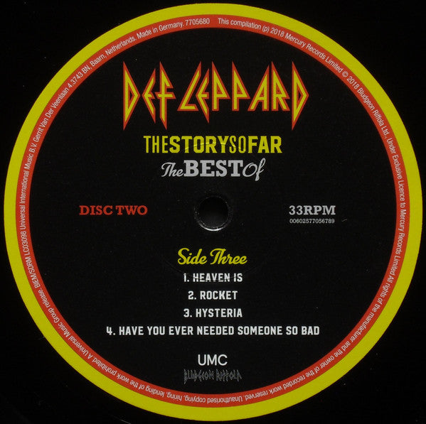 Def Leppard ‎– The Story So Far: The Best Of