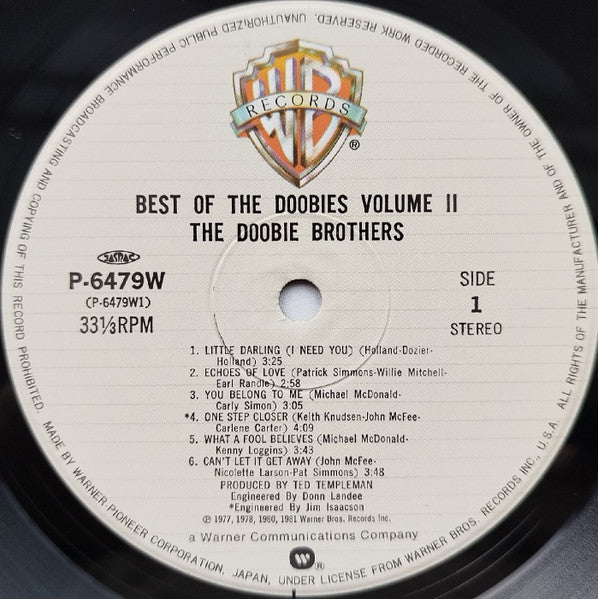 The Doobie Brothers ‎– Best Of The Doobies - Volume II