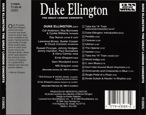 Duke Ellington ‎– The Great London Concerts