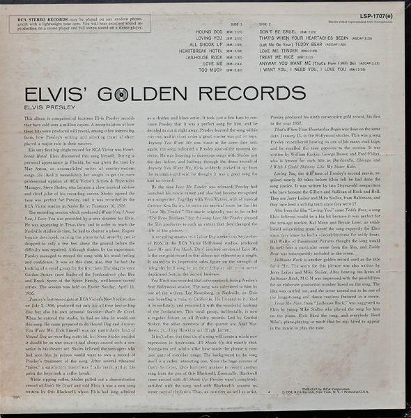 Elvis Presley ‎– Elvis' Golden Records