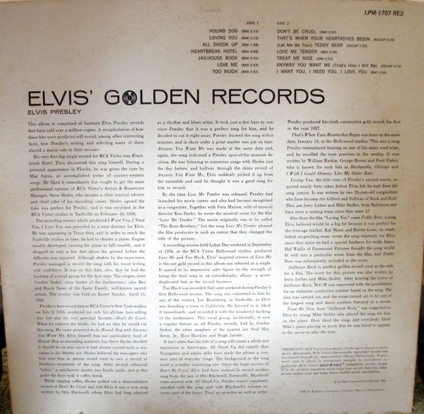 Elvis Presley ‎– Elvis' Golden Records