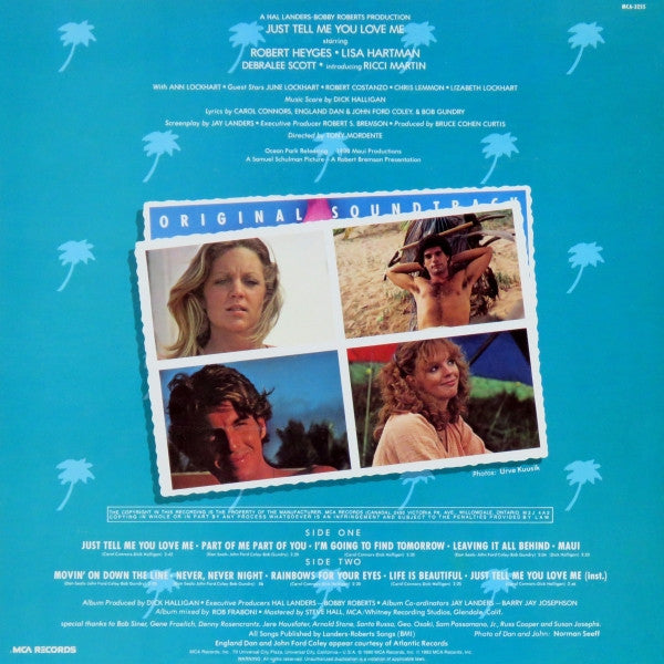 England Dan & John Ford Coley ‎– Just Tell Me You Love Me