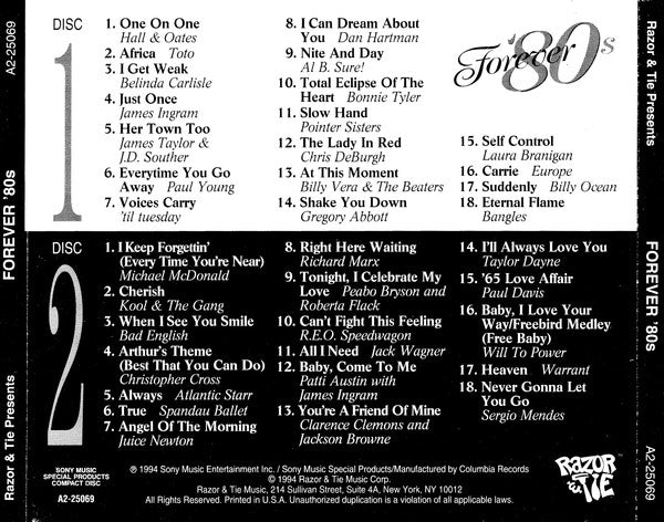 Various ‎– Forever '80s
