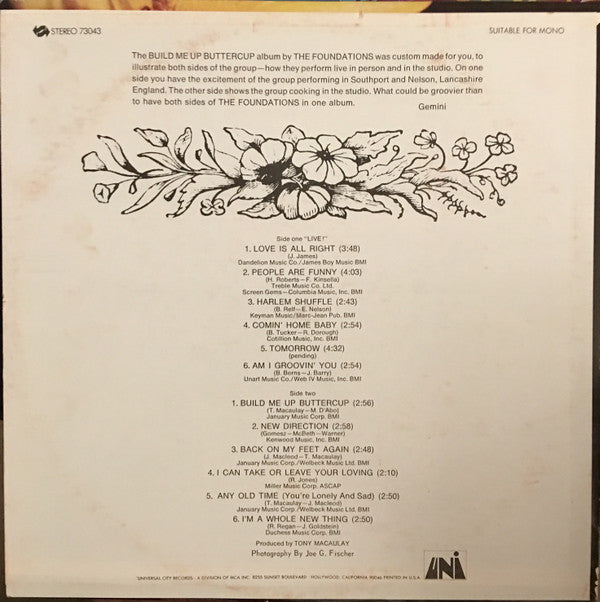 The Foundations ‎– Build Me Up Buttercup