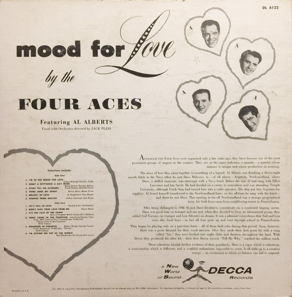 The Four Aces Featuring Al Alberts ‎– Mood For Love