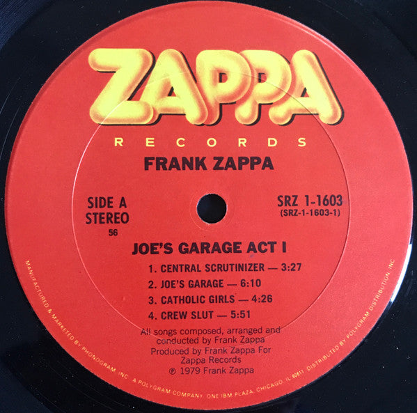 Frank Zappa ‎– Joe's Garage Act I