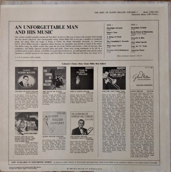 Glenn Miller ‎– The Best Of Glenn Miller Volume 2
