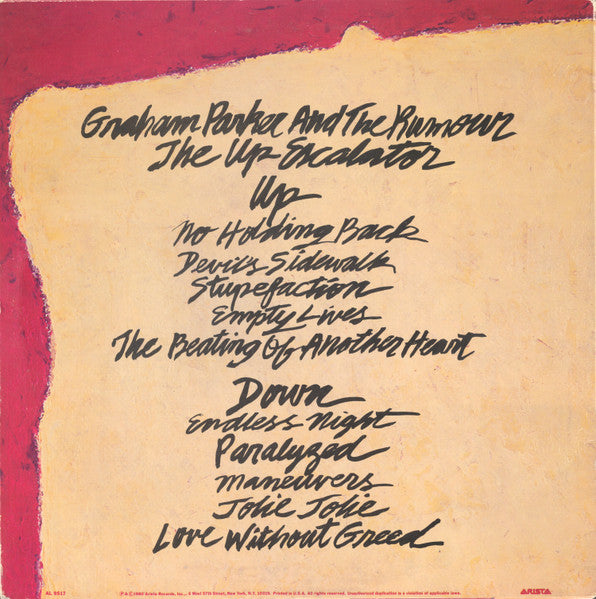 Graham Parker ‎– The Up Escalator