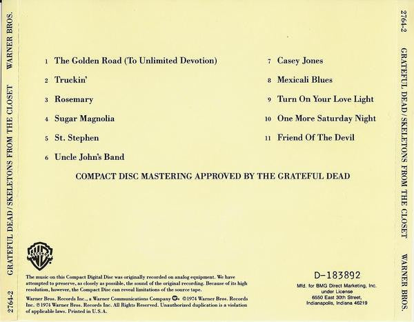 Grateful Dead ‎– Skeletons From The Closet (The Best Of Grateful Dead)