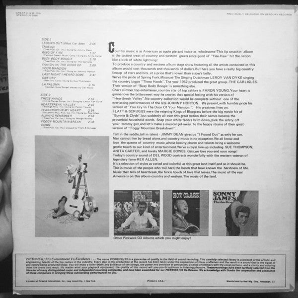 Various ‎– Great Country And Western Hits