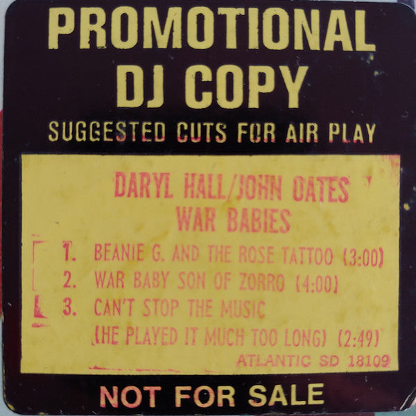 Daryl Hall & John Oates ‎– War Babies