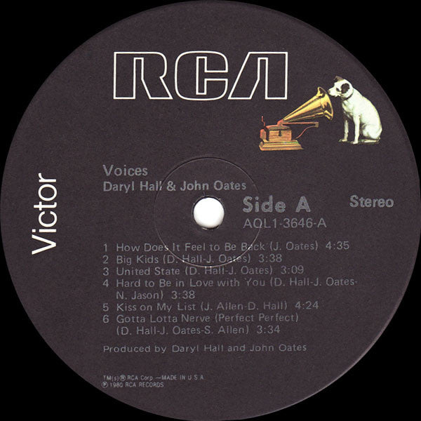 Daryl Hall & John Oates ‎– Voices