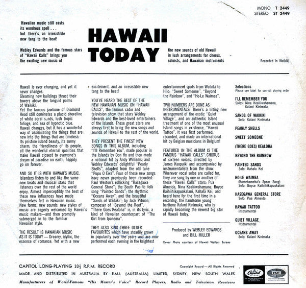 Webley Edwards ‎– Hawaii Today