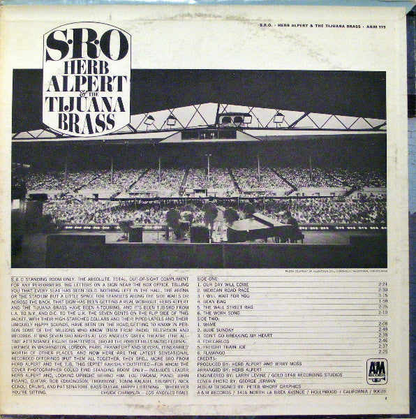 Herb Alpert & The Tijuana Brass ‎– S.R.O.