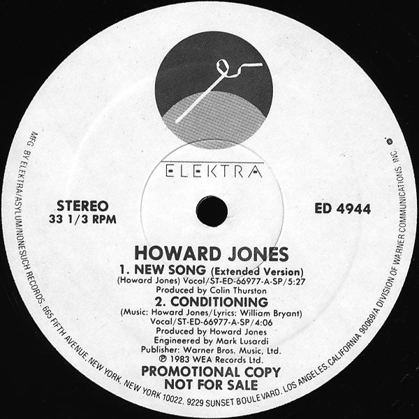 Howard Jones ‎– New Song
