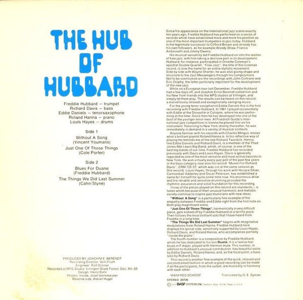 Freddie Hubbard ‎– The Hub Of Hubbard