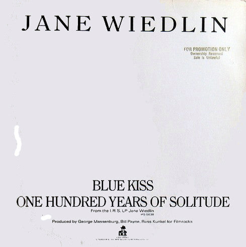 Jane Wiedlin ‎– Blue Kiss / One Hundred Years Of Solitude