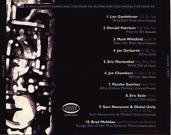 Various ‎– Jazziz Magazine On-Disc - March 1999