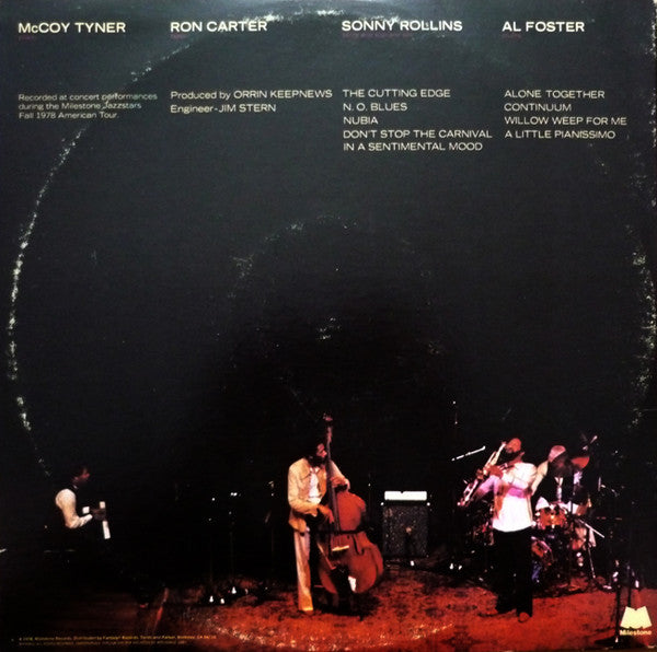 Ron Carter / Sonny Rollins / McCoy Tyner ‎– Milestone Jazzstars In Concert