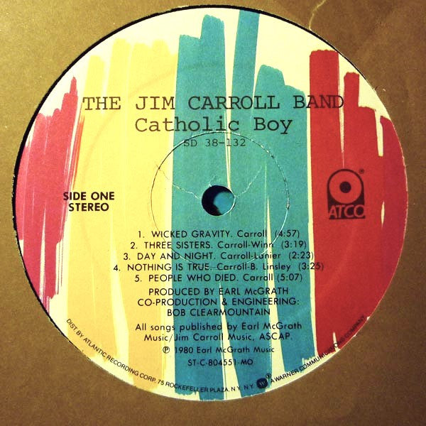 The Jim Carroll Band ‎– Catholic Boy