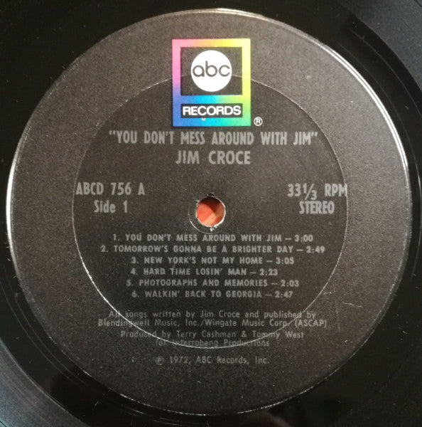 Jim Croce ‎– You Don't Mess Around With Jim