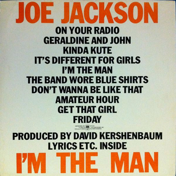 Joe Jackson ‎– I'm The Man
