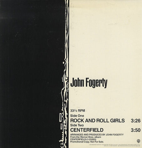 John Fogerty ‎– Rock And Roll Girls / Centerfield