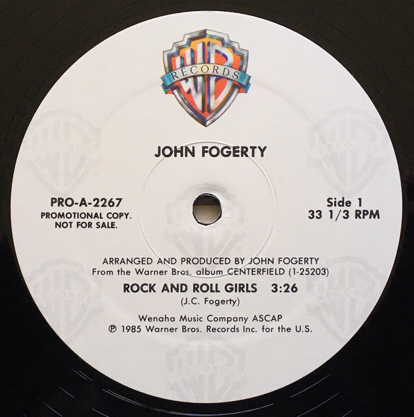 John Fogerty ‎– Rock And Roll Girls / Centerfield