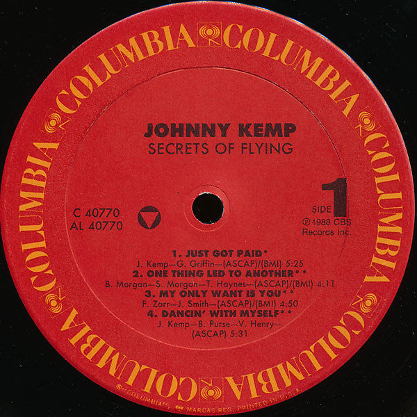 Johnny Kemp ‎– Secrets Of Flying