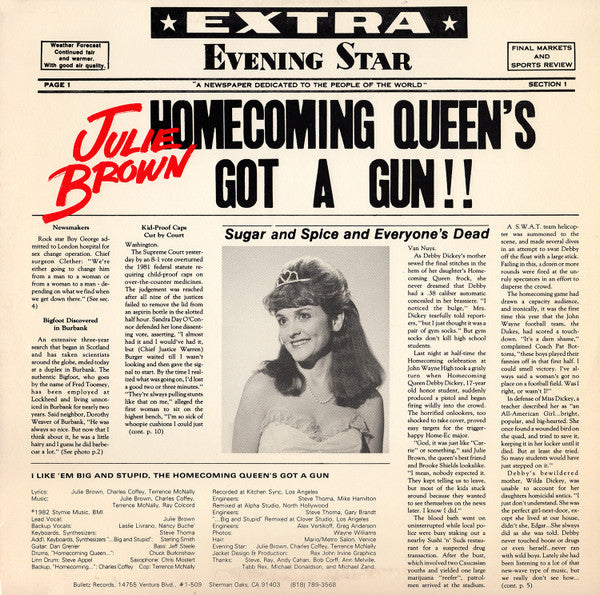 Julie Brown ‎– I Like 'Em Big And Stupid